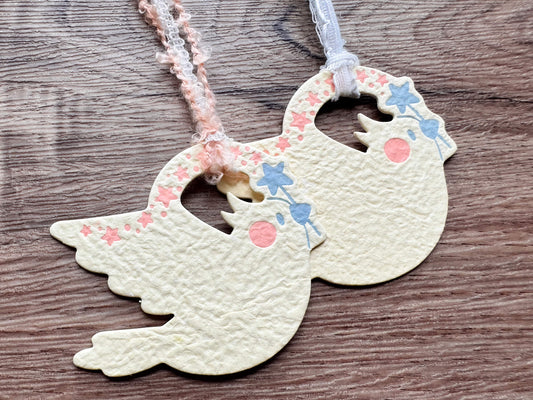 InkSundae x 蒔絮紙品 Shining Magic (Yellow) - 手抄紙小鳥 craft paper