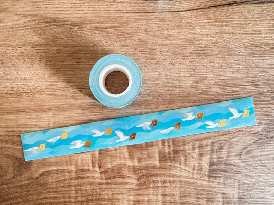 Letter To You : Ocean 大海 - Gold Foil Stamping Washi Tape