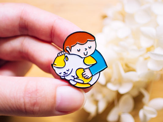 Cataholic: Cat Saves the Day 貓奴說:吸貓最幸福 - Metal Pin