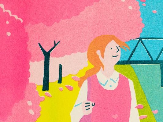 Cherry Blossom Shower 櫻花路上 - Poster