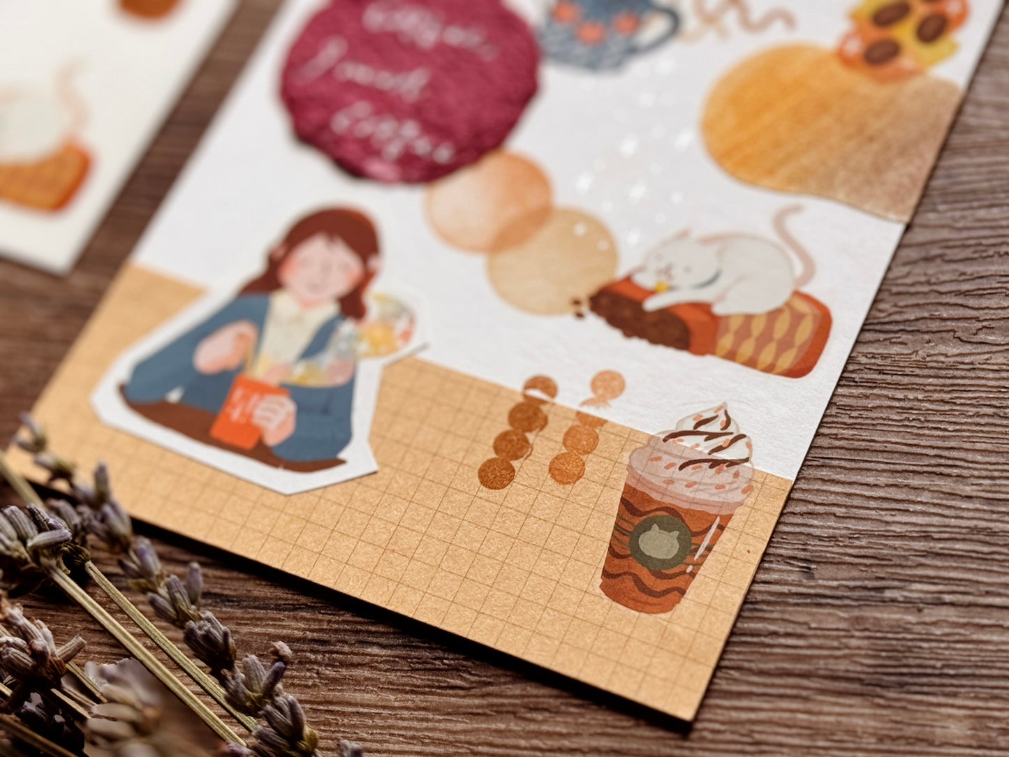 Magic of Coffee 咖啡的神奇魔法 乾式轉印貼紙 - Print-on Sticker