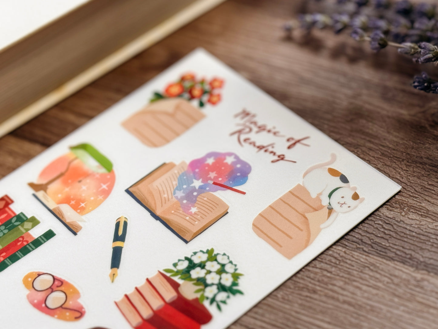 Magic of Reading 閱讀的神奇魔法 乾式轉印貼紙 - Print-on Sticker