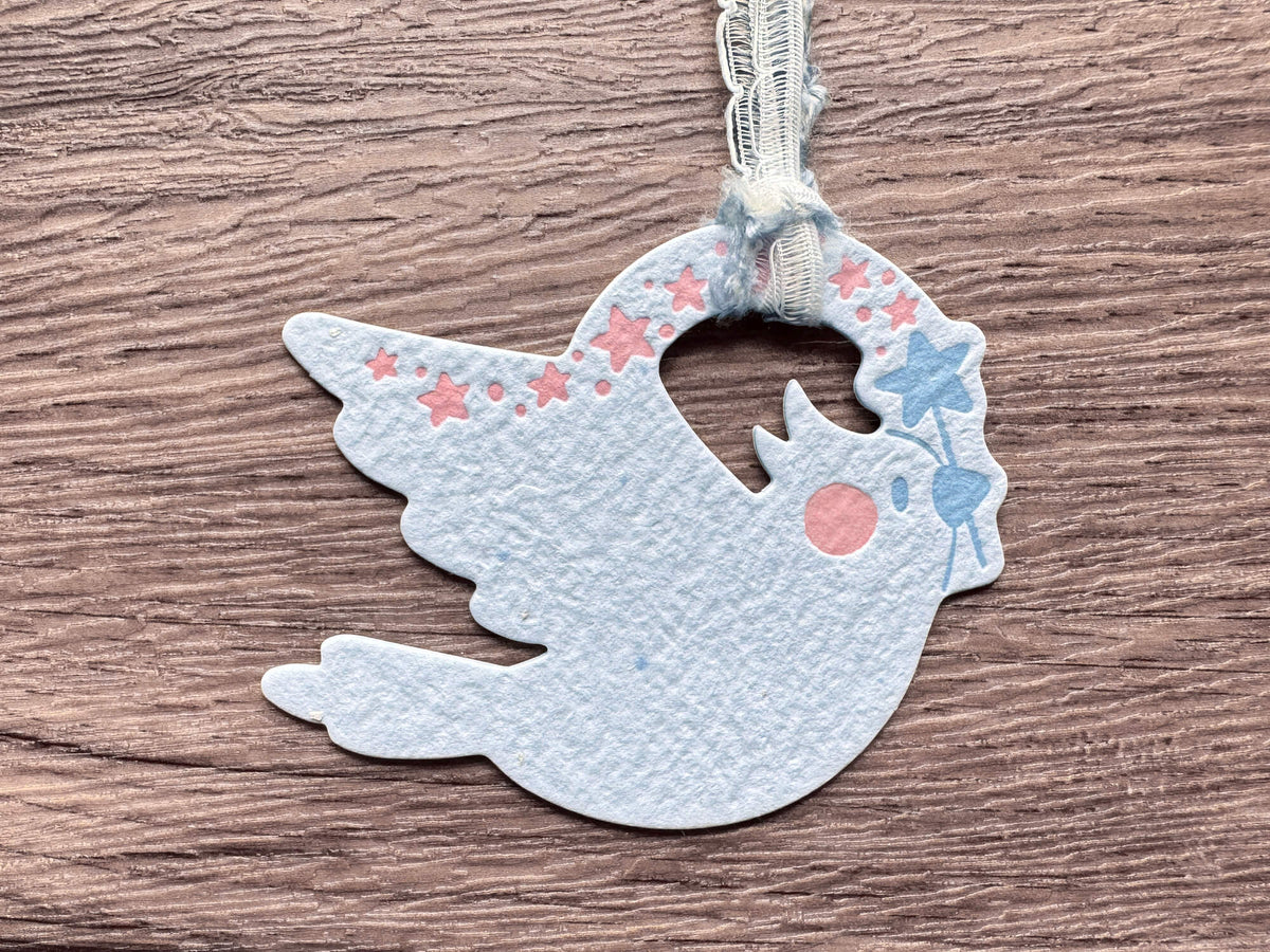 InkSundae x 蒔絮紙品 Shining Magic (Blue) - 手抄紙小鳥 craft paper