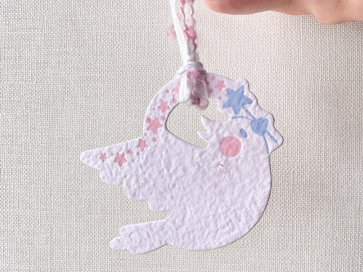 InkSundae x 蒔絮紙品 Shining Magic (Pink) - 手抄紙小鳥 craft paper