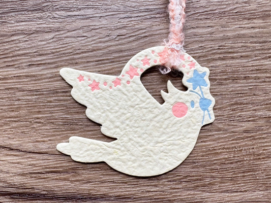 InkSundae x 蒔絮紙品 Shining Magic (Yellow) - 手抄紙小鳥 craft paper