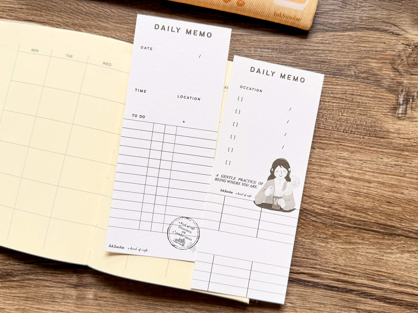 什物 x InkSundae - Daily Memo - 聯名書籤卡 Bookmark
