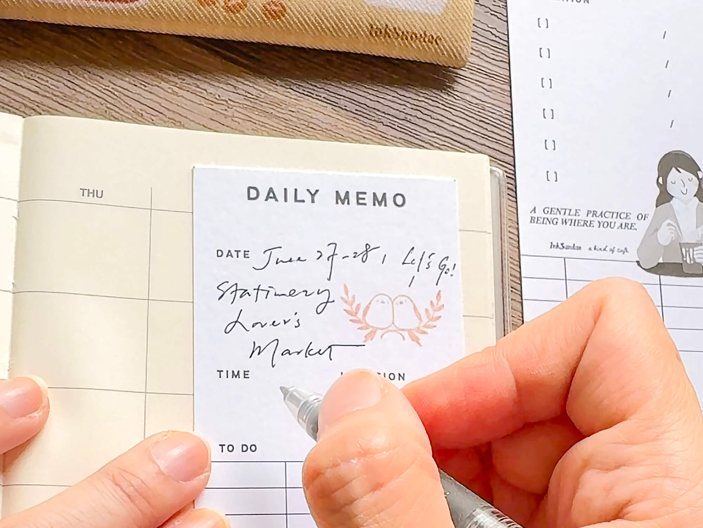 什物 x InkSundae - Daily Memo - 聯名書籤卡 Bookmark