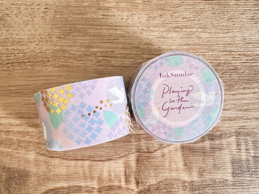 Playing in the Garden : Hydrangea 繡球 - Gold Foil Stamping Washi Tape