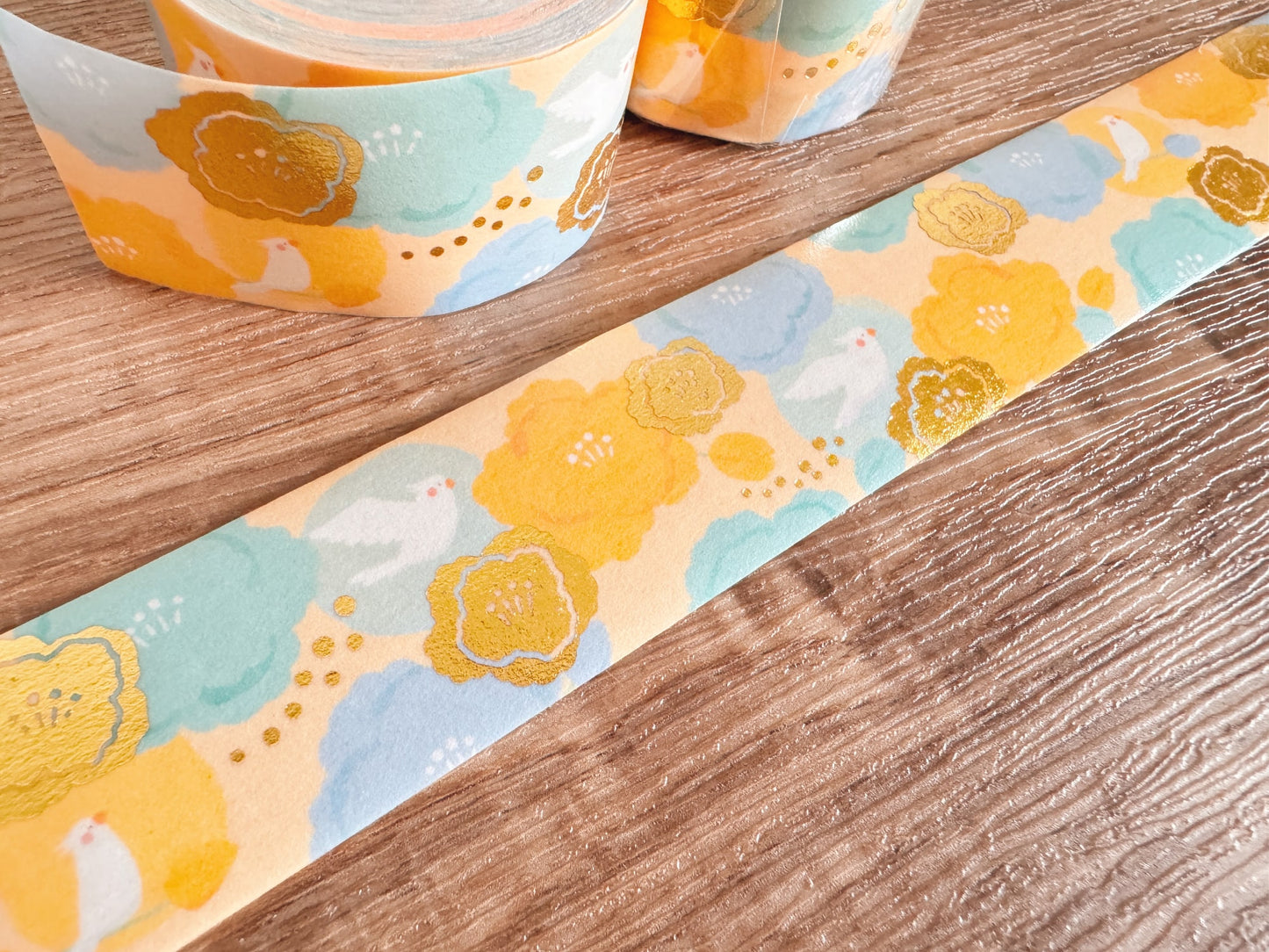 Playing in the Garden : Lisianthus 桔梗 - Gold Foil Stamping Washi Tape