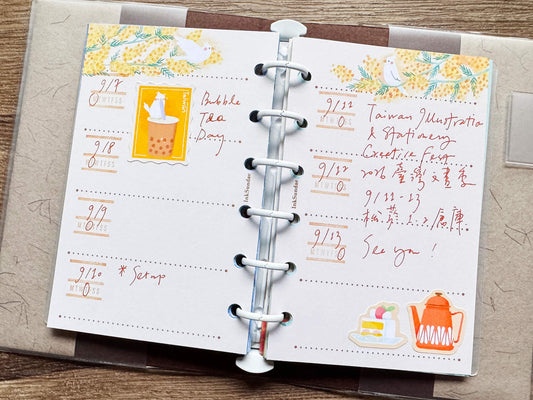 Blooming Time : Weekly 花開之時：週計劃 - 手帳內頁 Mini6 Refill