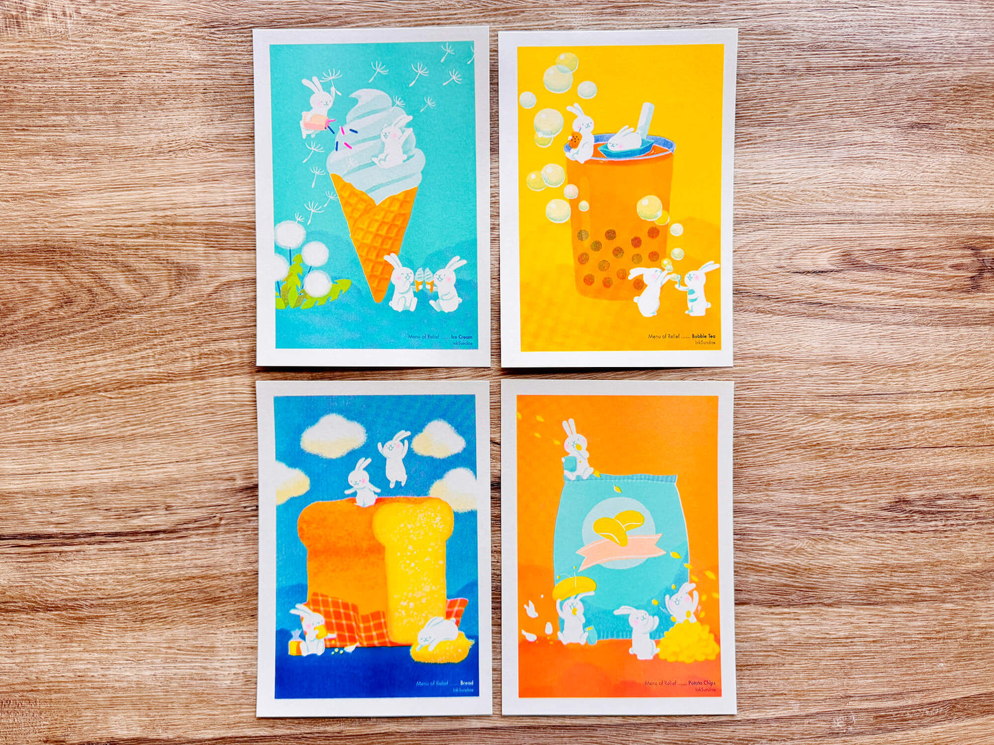 Menu of Relief [Ice Cream] 療癒點心[冰淇淋] - A5 Mini-poster