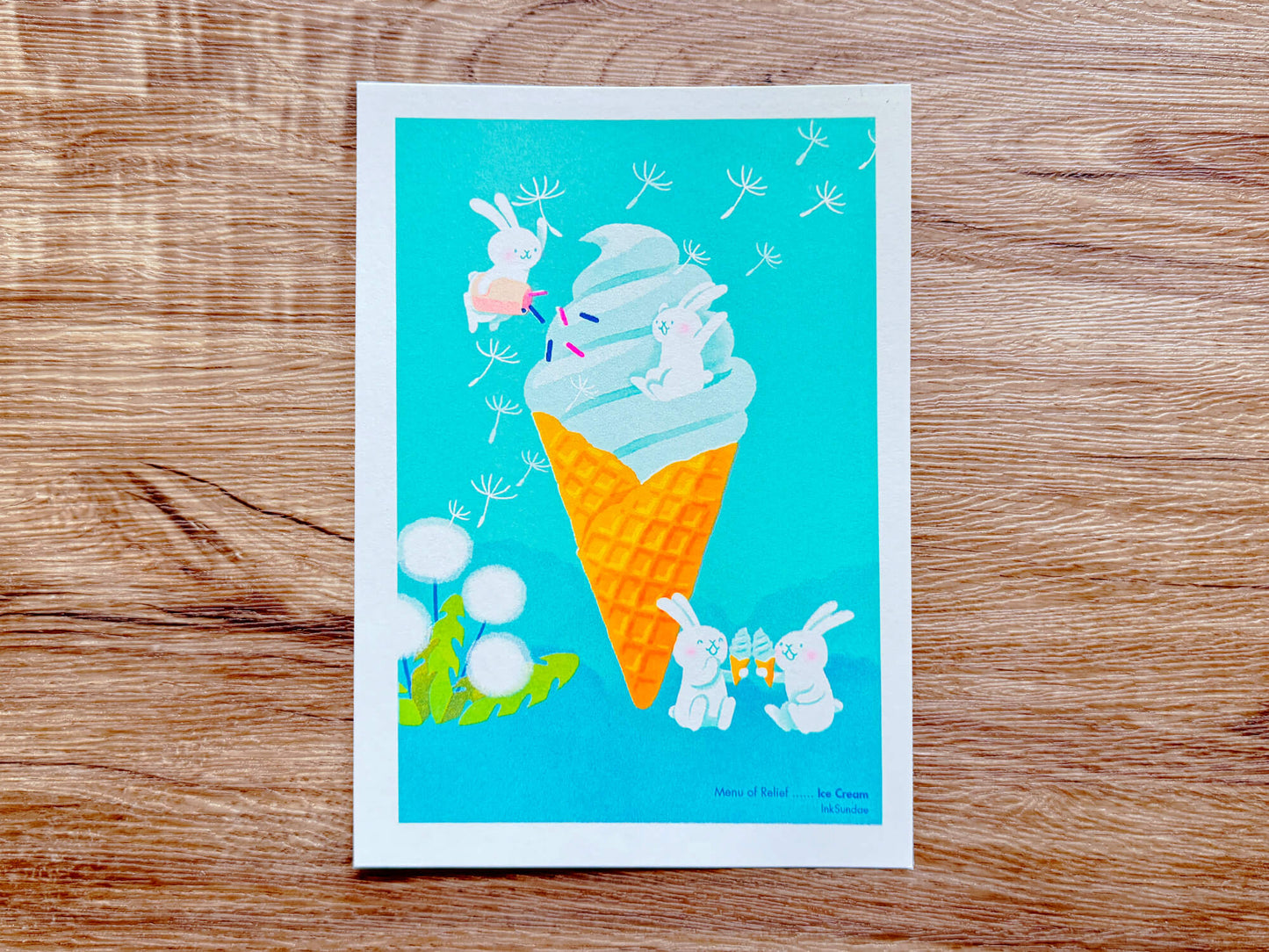 Menu of Relief [Ice Cream] 療癒點心[冰淇淋] - A5 Mini-poster