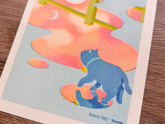 Starry Sky [Sunset] 星星的日與夜[黃昏] - A5 Mini-poster