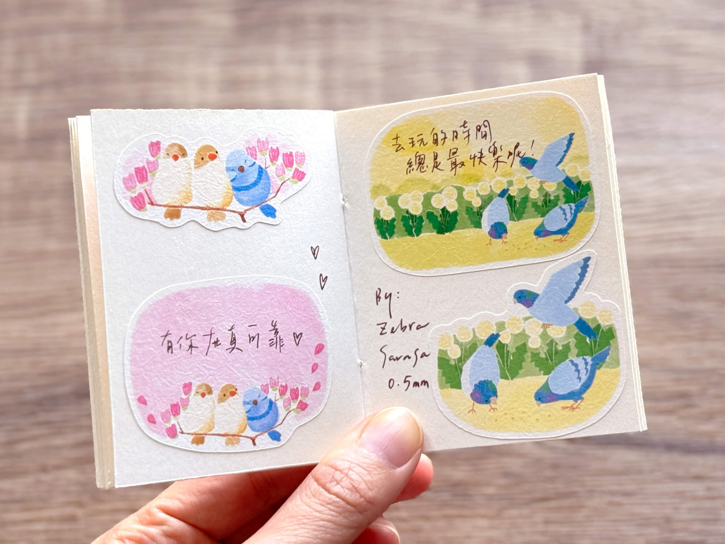 Lovely Bird’s Guide 可愛小鳥圖鑑 - Writable Sticker