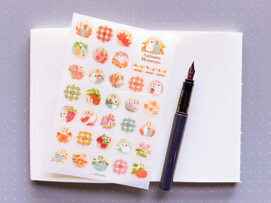 Autumn Moments 秋季日子 乾式轉印貼紙 - Print-on Sticker
