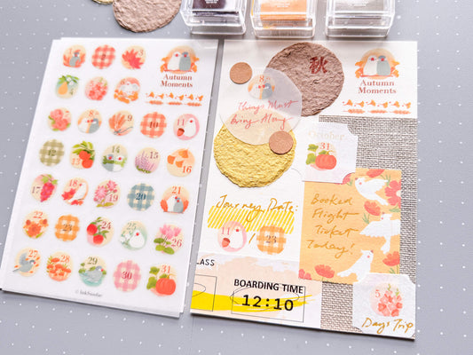 Autumn Moments 秋季日子 乾式轉印貼紙 - Print-on Sticker