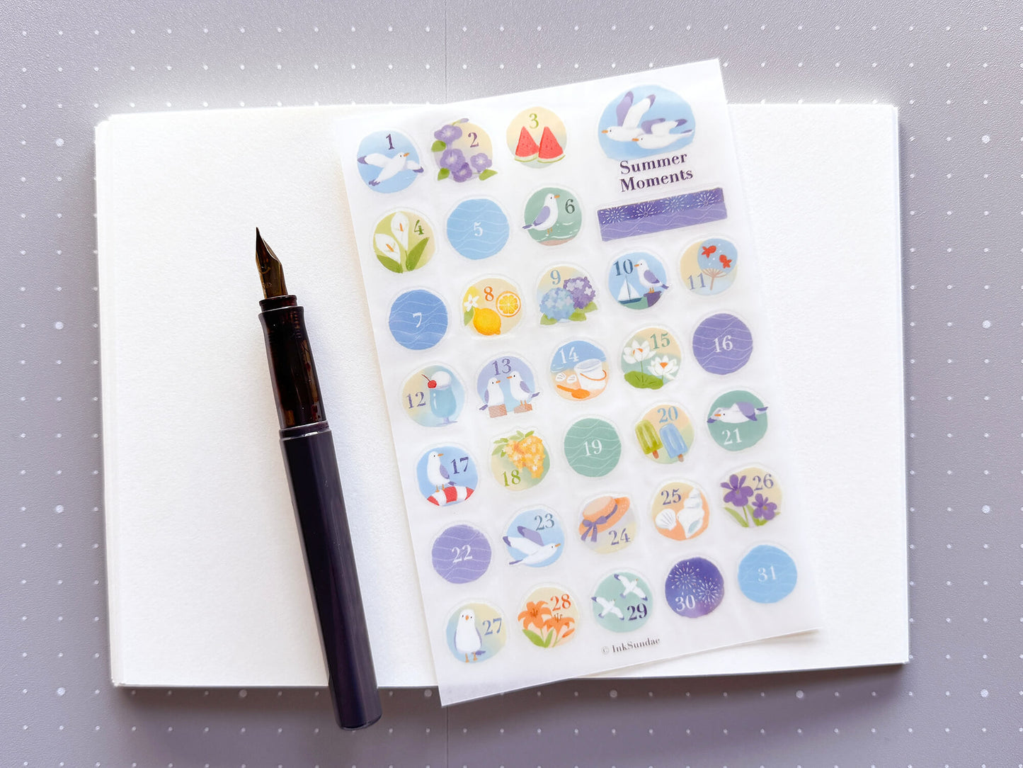 Summer Moments 夏季日子 乾式轉印貼紙 - Print-on Sticker