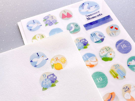 Summer Moments 夏季日子 乾式轉印貼紙 - Print-on Sticker