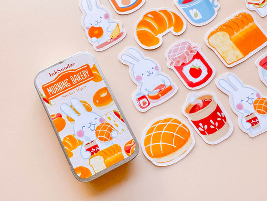Morning Bakery 早安麵包店 - 迷你鐵盒貼紙 Box Sticker