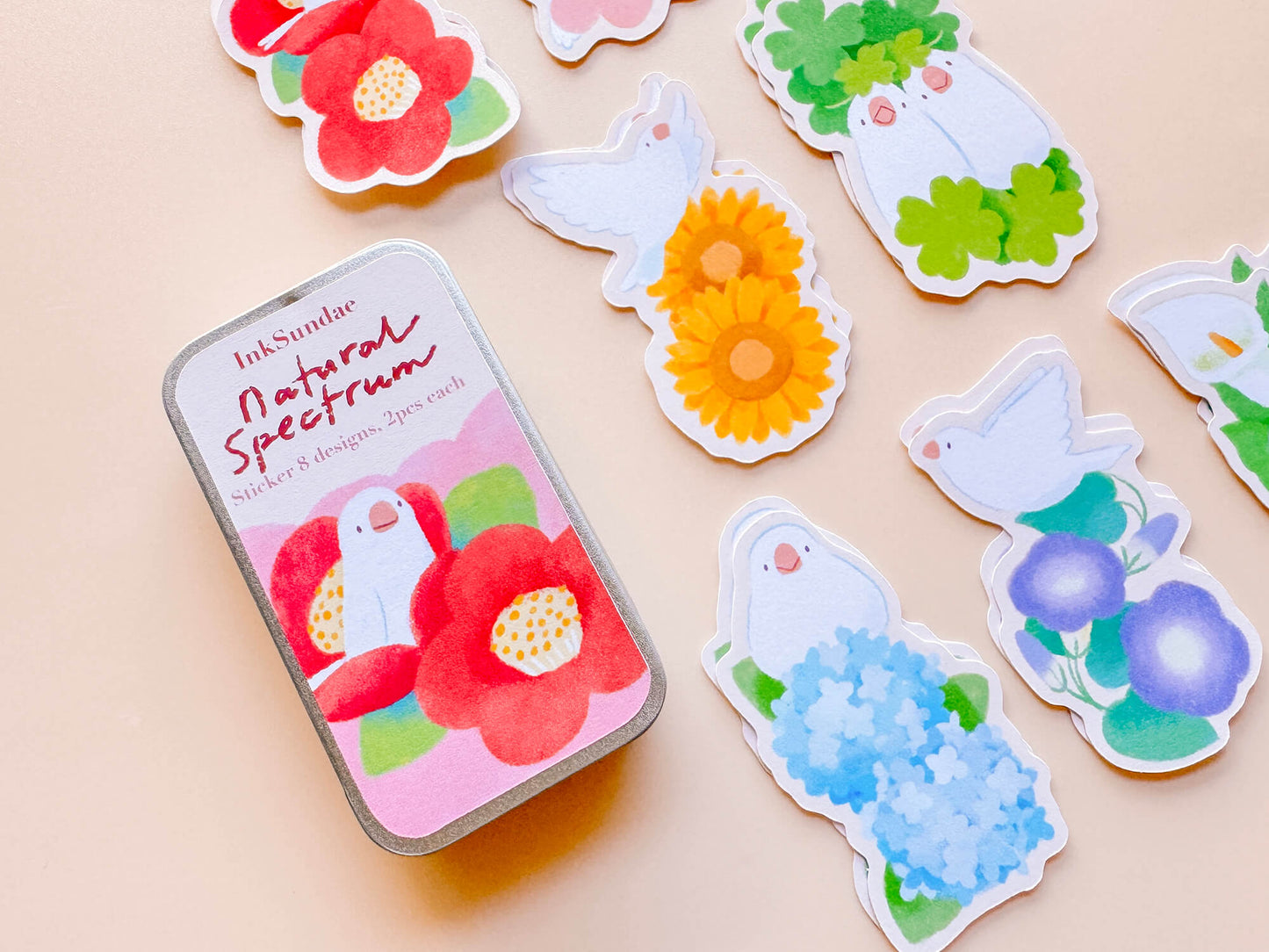 Natural Spectrum 繁花色票 - 迷你鐵盒貼紙 Box Sticker