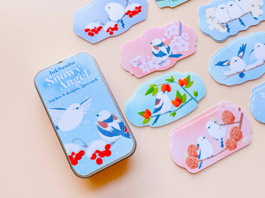 Snowy Angel 雪國精靈 - 迷你鐵盒貼紙 Box Sticker