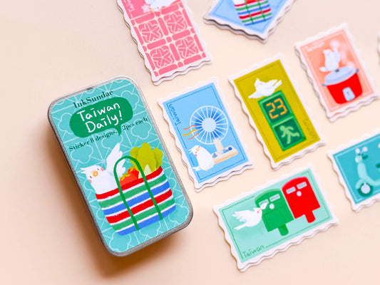 Taiwan Daily 台灣日常 - 迷你鐵盒貼紙 Box Sticker