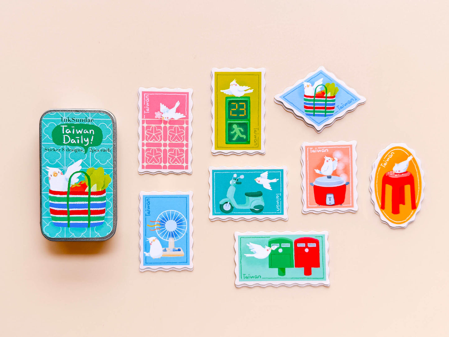 Taiwan Daily 台灣日常 - 迷你鐵盒貼紙 Box Sticker
