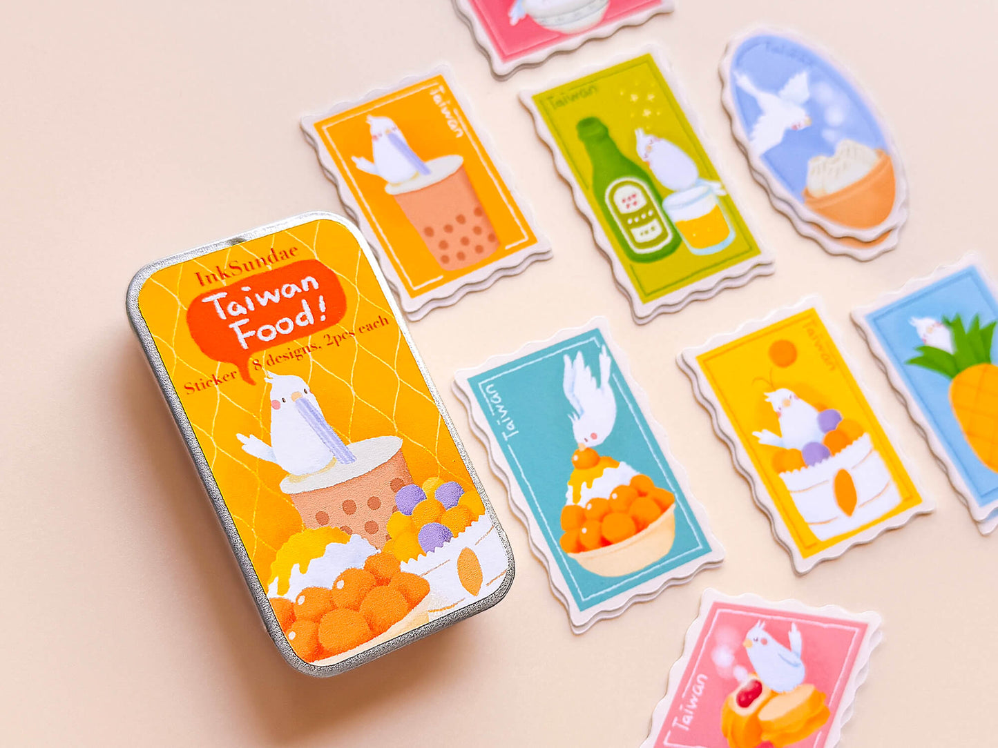 Taiwan Food 台灣美食 - 迷你鐵盒貼紙 Box Sticker