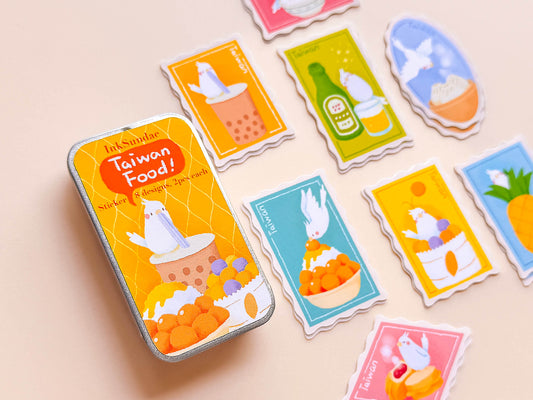Taiwan Food 台灣美食 - 迷你鐵盒貼紙 Box Sticker