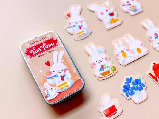 Tea Time 午茶甜點 - 迷你鐵盒貼紙 Box Sticker